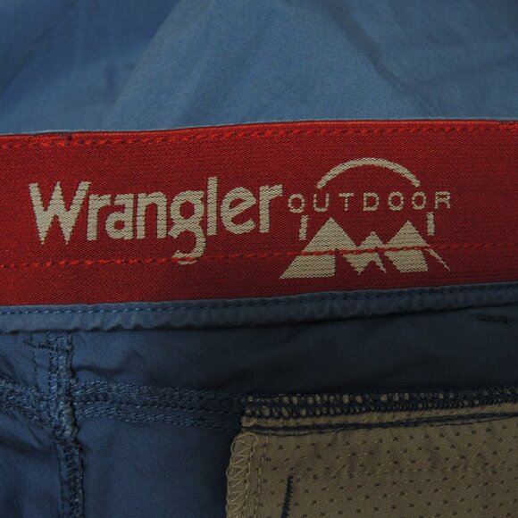 Lot of 2 Men's Wrangler Outdoor Shorts Flat Front Blue & Green Size 42 - Picture 13 of 16